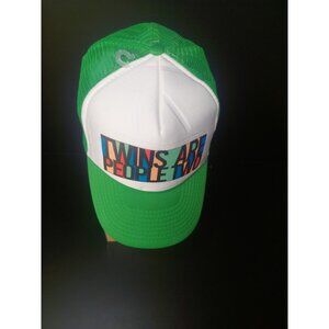 Twins Are People Two Green Mesh Trucker Style Snapback Hat